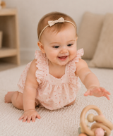 Heart confetti print cotton baby romper – view 2