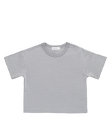 Parchment fine stripe Pima cotton baby tee