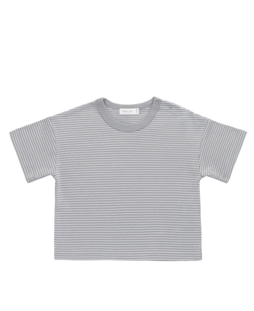 Parchment Fine Stripe Pima Cotton Baby Tee