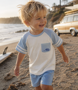 Wave print organic cotton toddler t-shirt – view 2