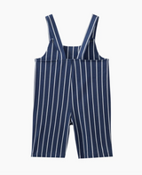 Navy stripe organic cotton baby overalls – view 3