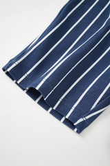 Navy stripe organic cotton baby overalls – view 5