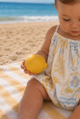 Costa linen baby romper – view 2