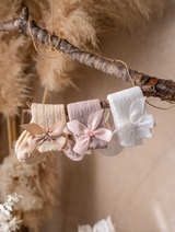 2 Pack White & Dusty Rose Dress Socks (0-1 yr)