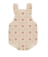 Floral Crochet Knit Baby Romper