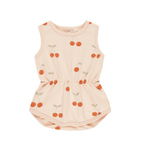 Cherry Print Terry Cotton Baby Playsuit