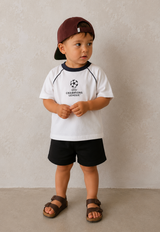White Soccer Print Baby T-Shirt