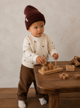 Lightweight Organic Cotton Baby Pullover – Fox Print