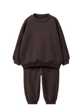 Cotton Crewneck Baby Sweatshirt - Brown