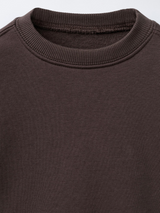 Cotton Crewneck Baby Sweatshirt - Brown