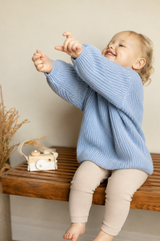 Organic Chunky Knit Sweater - Blue