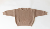Organic Chunky Knit Sweater- Brown
