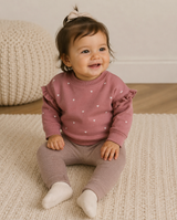 Organic Knit Cotton Cotton Leggings- Cocoa Heather