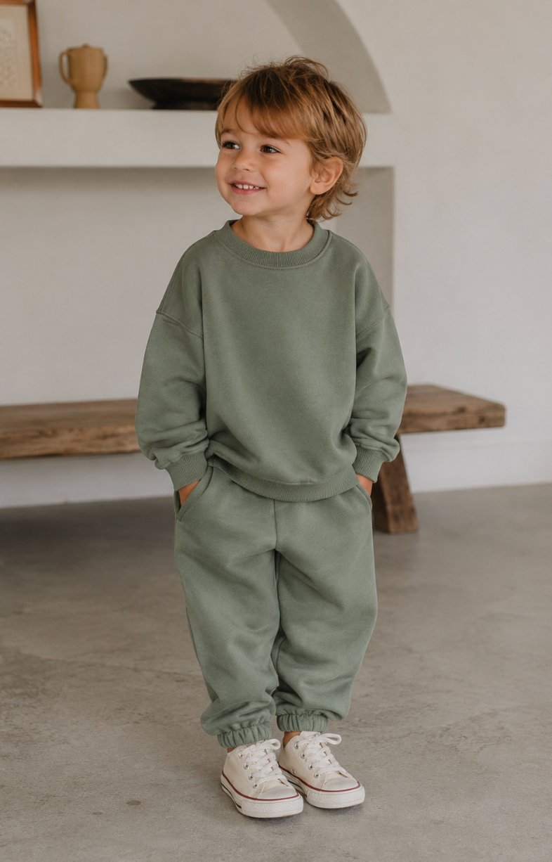 Green Sweatshirt & Jogger  Set