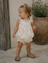 Daisy Bloom Organic Cotton Tie Baby Playsuit
