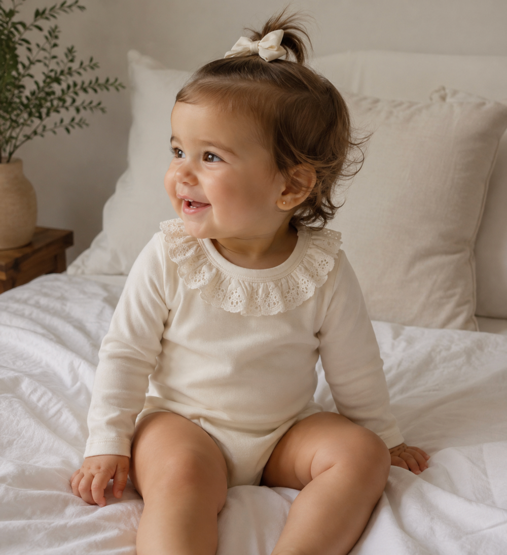 Coconut Ruffle Onesie