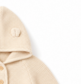 Cozy Bear Knit Hooded Cardigan - Available Week of August