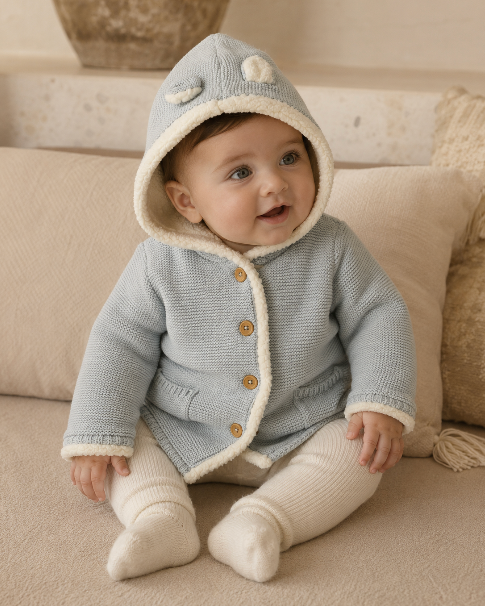 Baby Faux-Sherpa-Lined Hooded Jacket