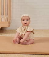 Yellow Pointelle Ruffle Baby Romper