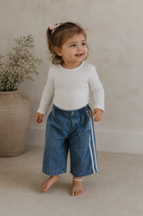 Relaxed Barrel-Leg Cotton Baby Jeans
