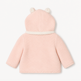 Pink Bear Knit Hooded Jacket