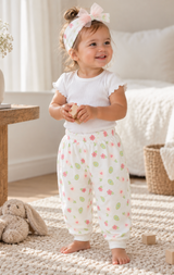 Avocado Floral Pants & Headband Set
