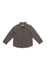 Organic Cotton Coffee Grid Shirt