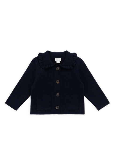 Midnight Ruffle Cardigan