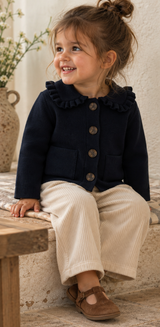 Midnight Ruffle Cardigan