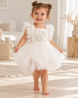 Pearl Petal Romper — Ivory