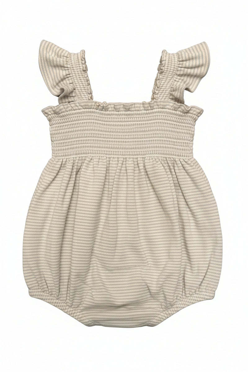 Smocked Ruffle Sleeve Romper