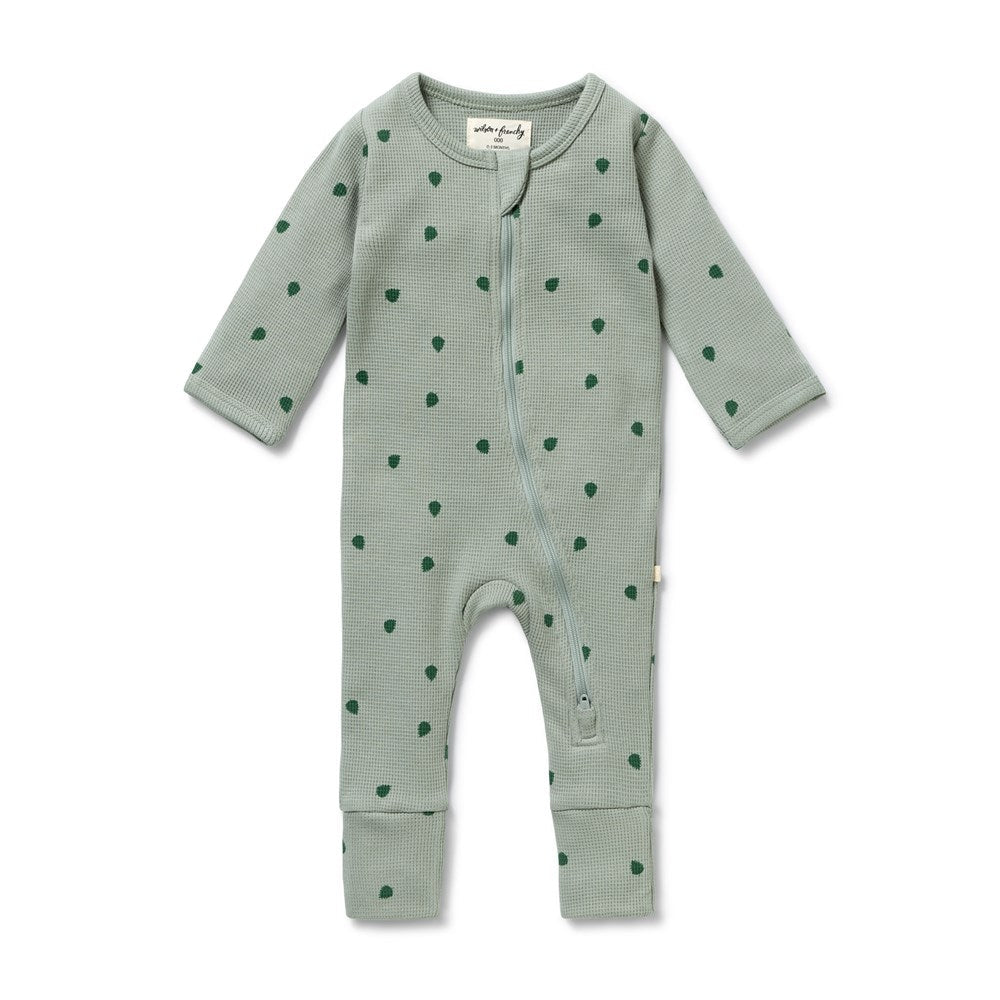 Organic Waffle Zipsuit