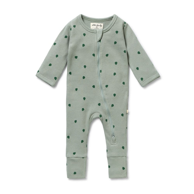Organic Waffle Zipsuit