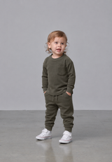 Green Waffle-Knit Kids Top (vendor placeholder photo)