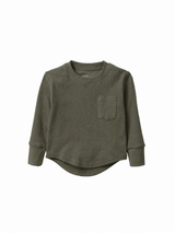 Green Waffle-Knit Kids Top (vendor placeholder photo)