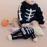Black Skeleton Knit Baby Sweater – Halloween