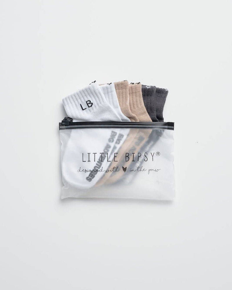 Iron Mix Grip Baby Socks – 3 Pack
