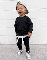Black Stretch Cotton Kids Pullover (vendor placeholder photo)