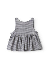 Navy Check Cotton and Linen Toddler Top - MarMar Copenhagen