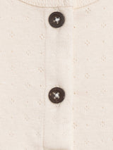 Pointelle button-down baby cardigan – view 5