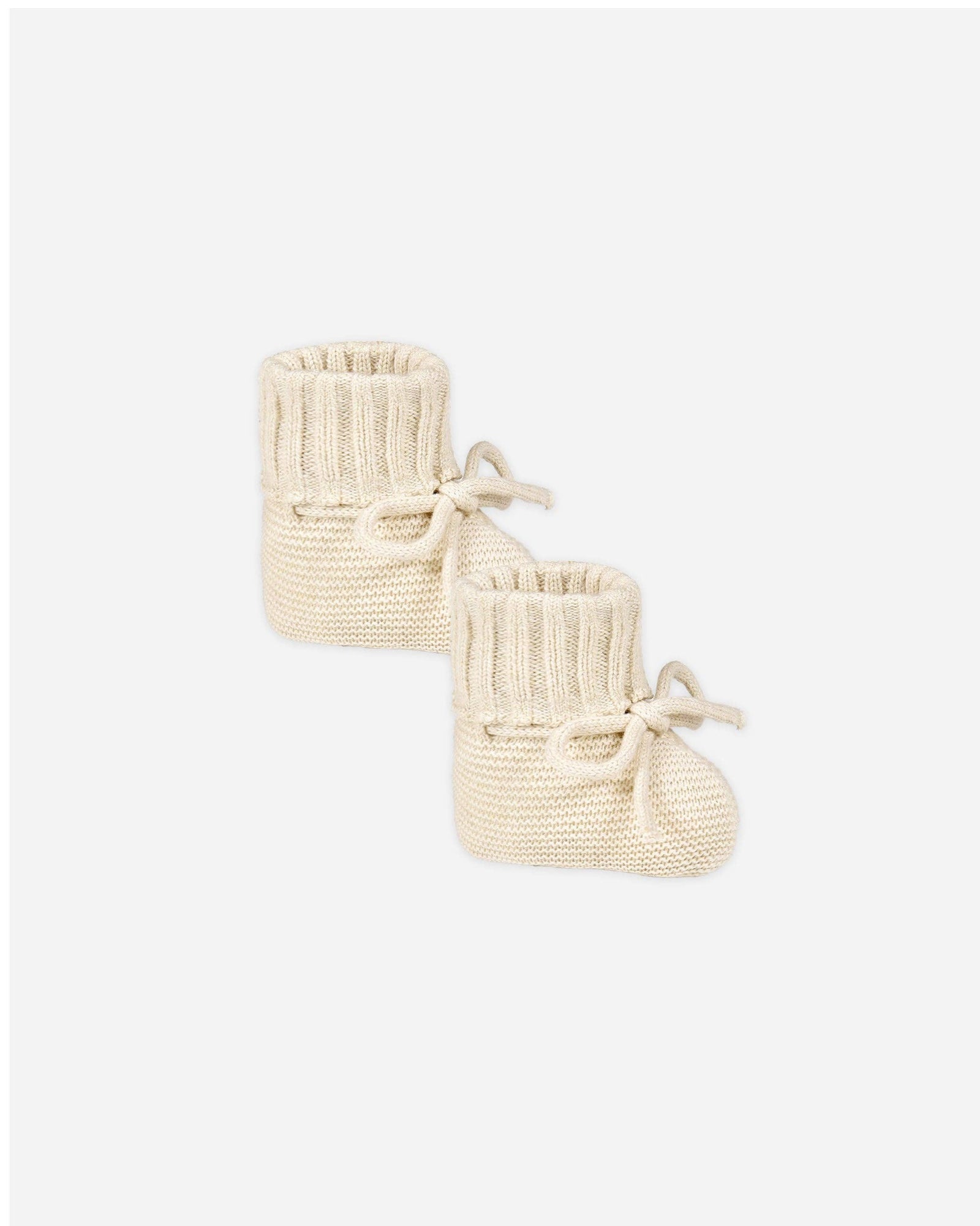 Knit Booties Heathered Natural