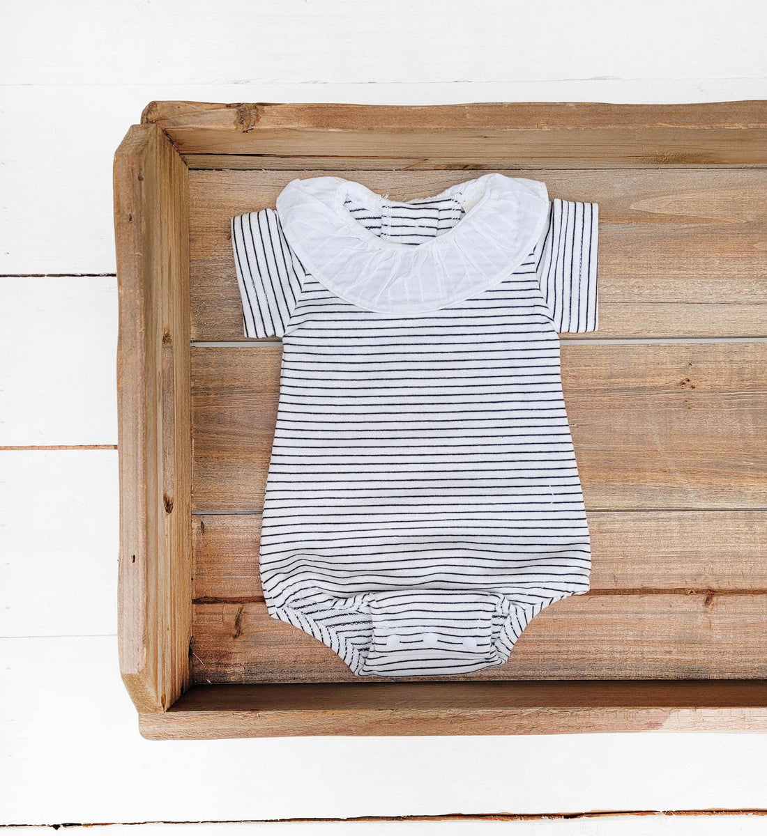 Striped Collared Bodysuit