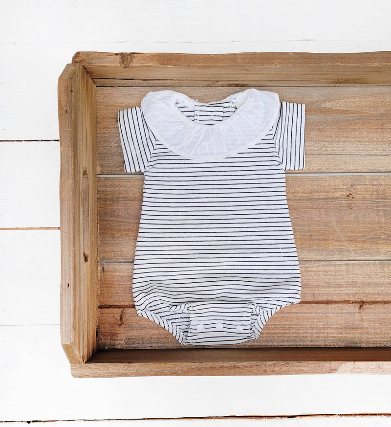 Striped Collared Bodysuit