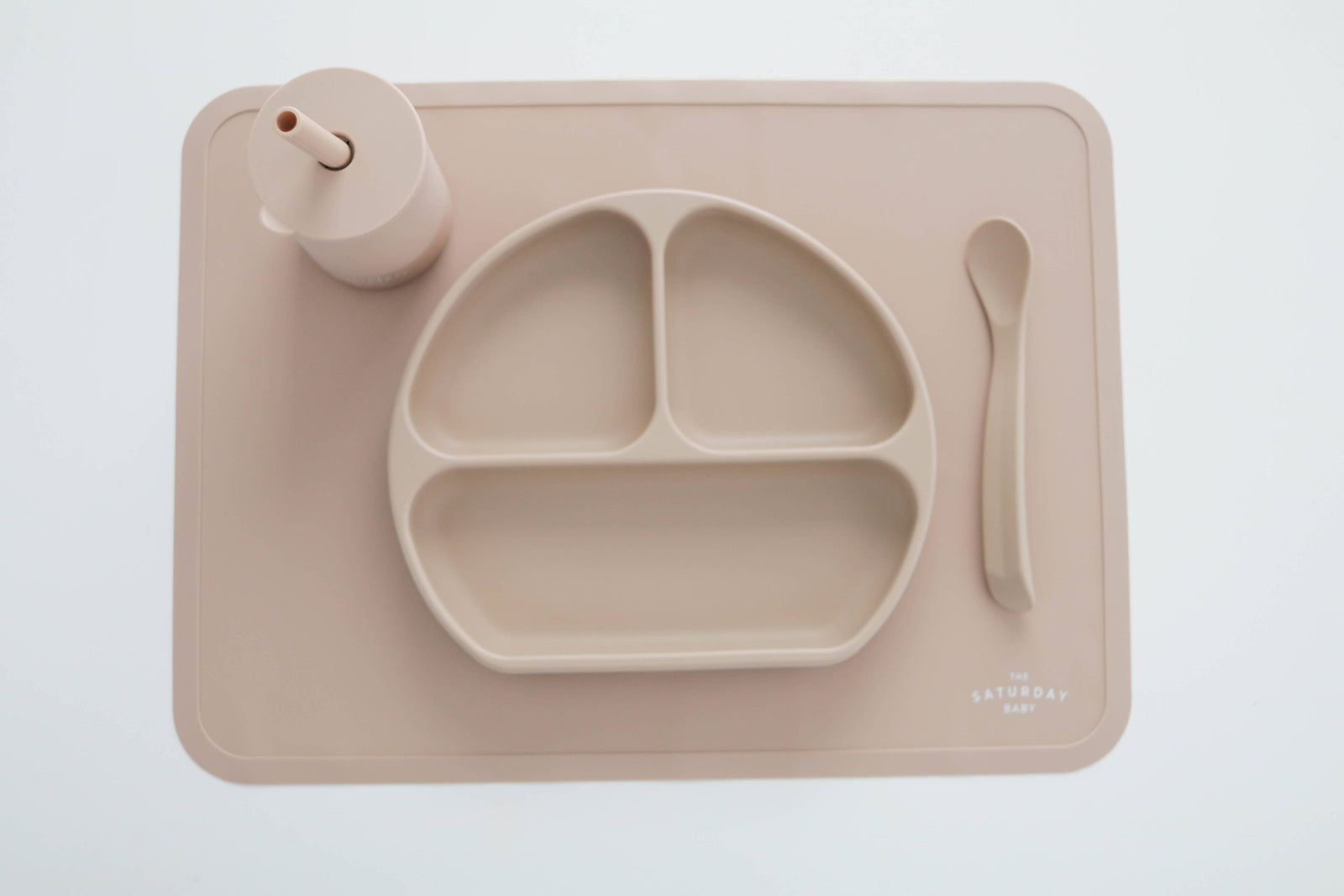 Non-Slip Silicone Placemat - The Saturday Baby (Coral)