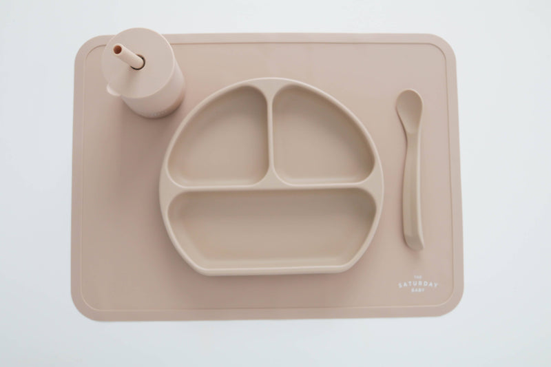 Non-Slip Silicone Placemat - The Saturday Baby (Coral)