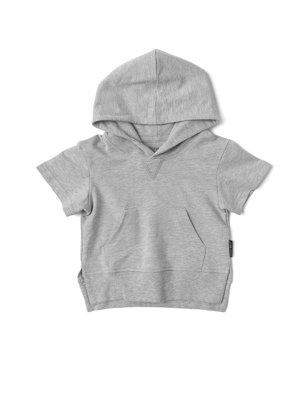 Grey Short-Sleeve Kids Hoodie (vendor placeholder photo)
