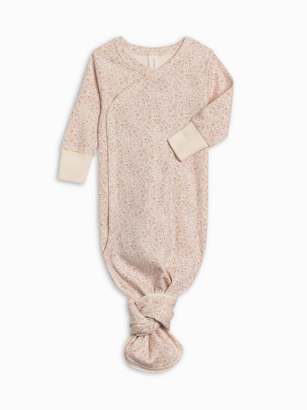 Primrose kimono newborn sleep gown in organic cotton
