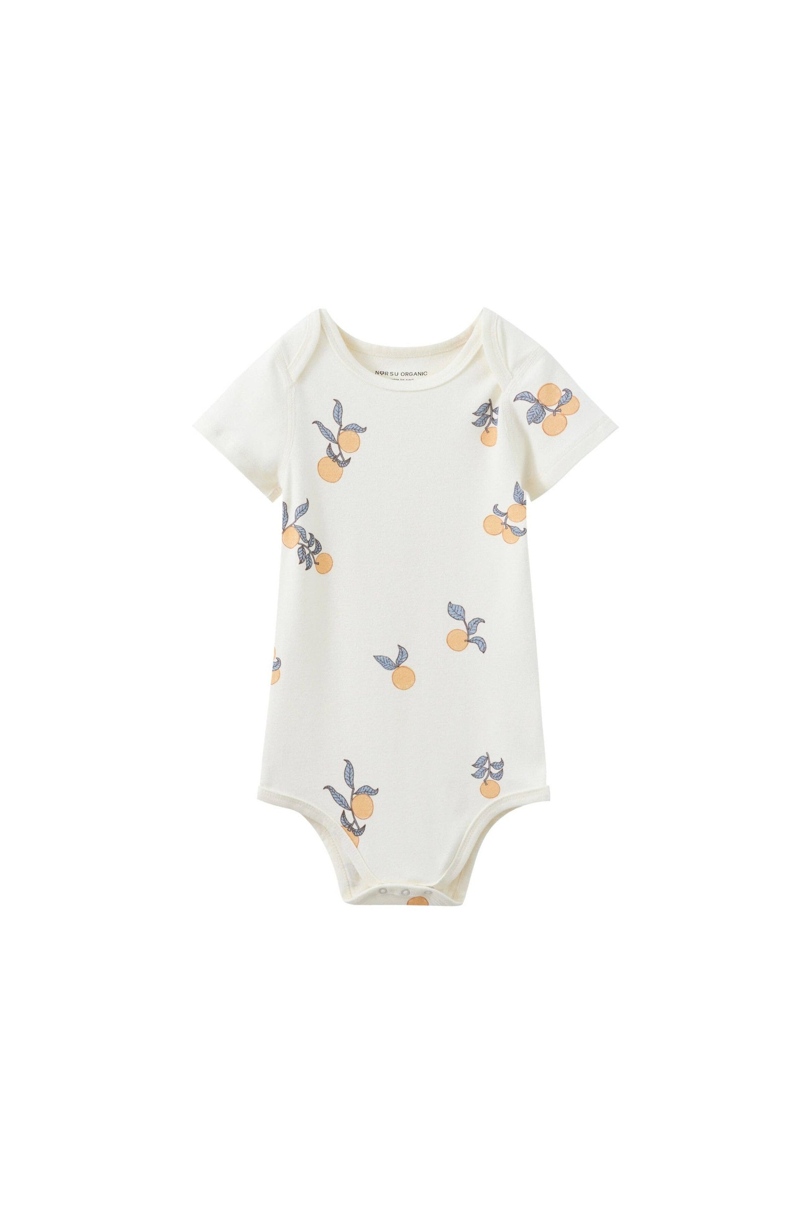 Baby Organic Short-Sleeve Onesie — Clementine — Honey & Stitch baby & toddler clothing