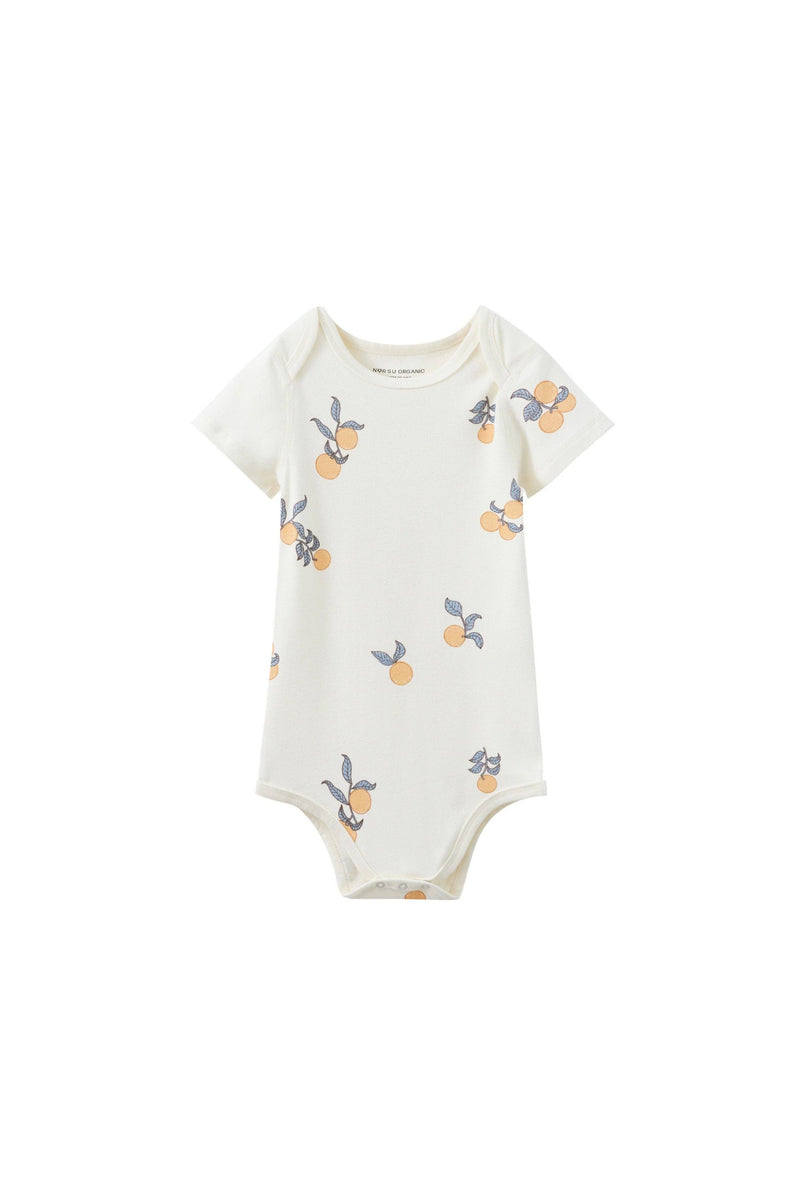 Organic Short-Sleeve Onesie-Clementine