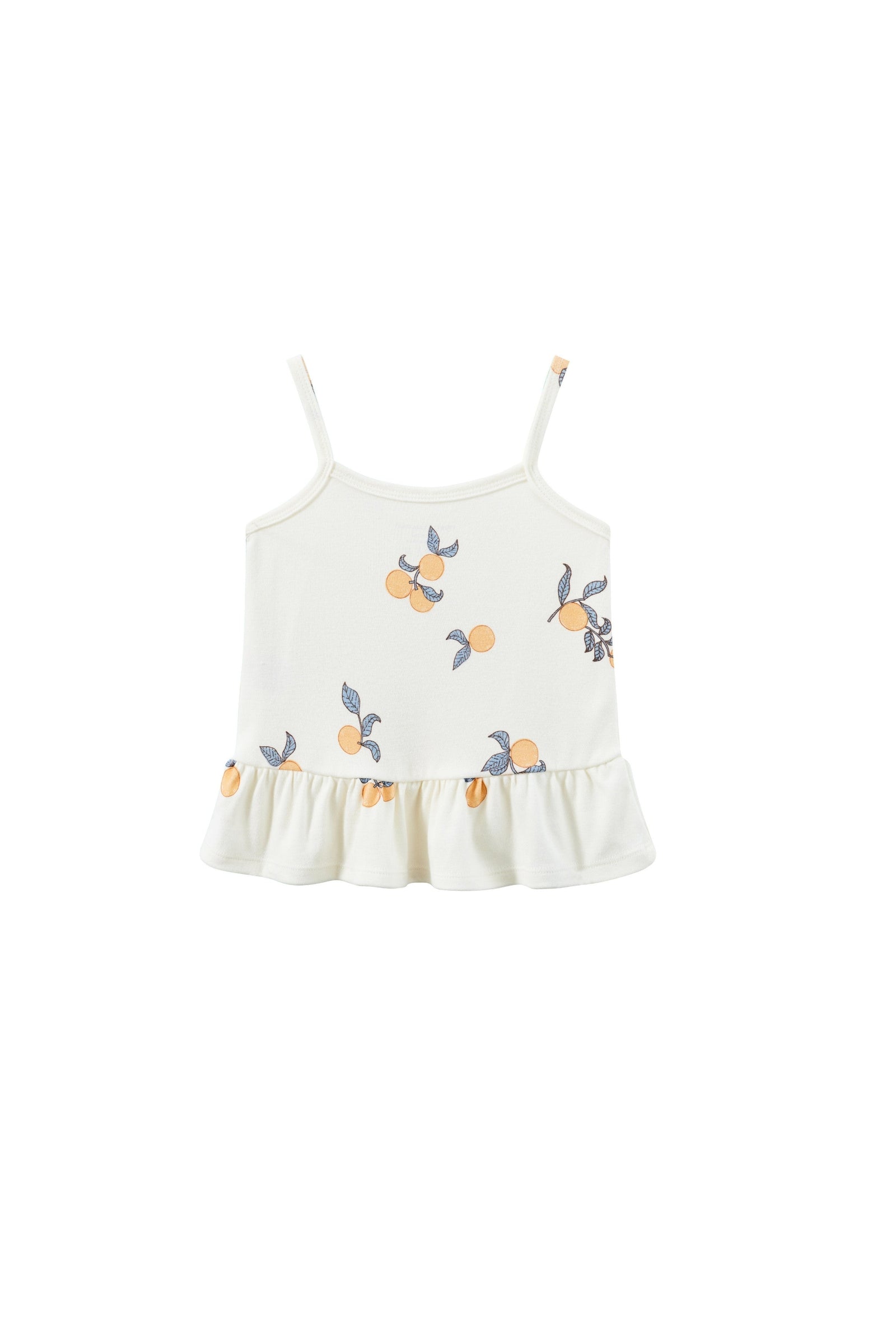 Baby Girl Ruffle Tank-top - Clementine